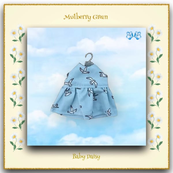 Pale Blue Seagull Dress for Baby Daisy 