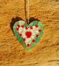 Beach glass heart wall hanger small - Image 3