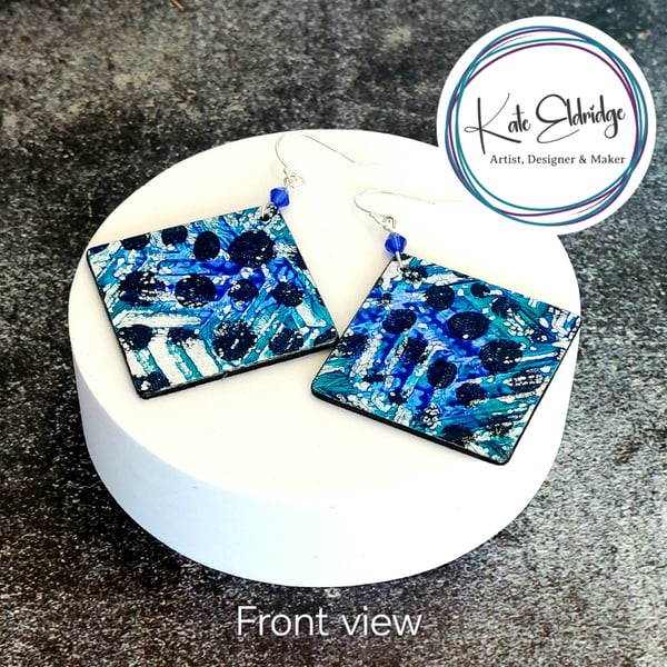 Handmade Wearable Art Statement Earrings Sterling Silver