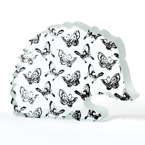 Butterfly Hedgehog Glass Sculpture