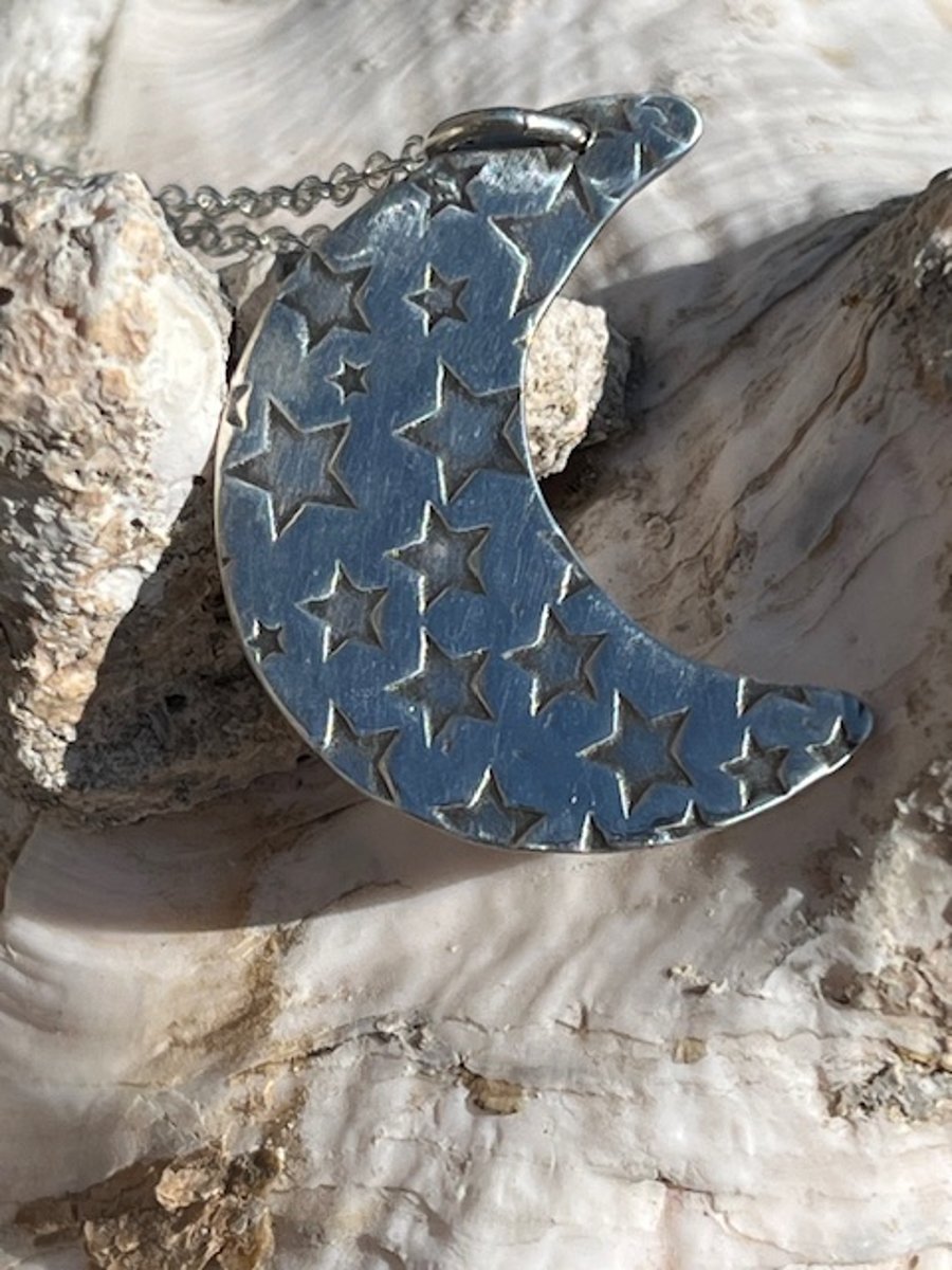 Silver moon pendant