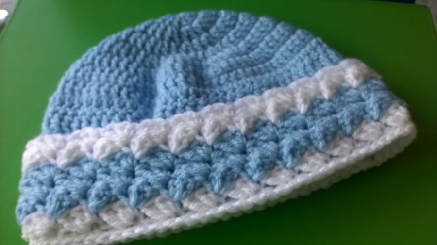 Crochet Brimmed Beanie Hat