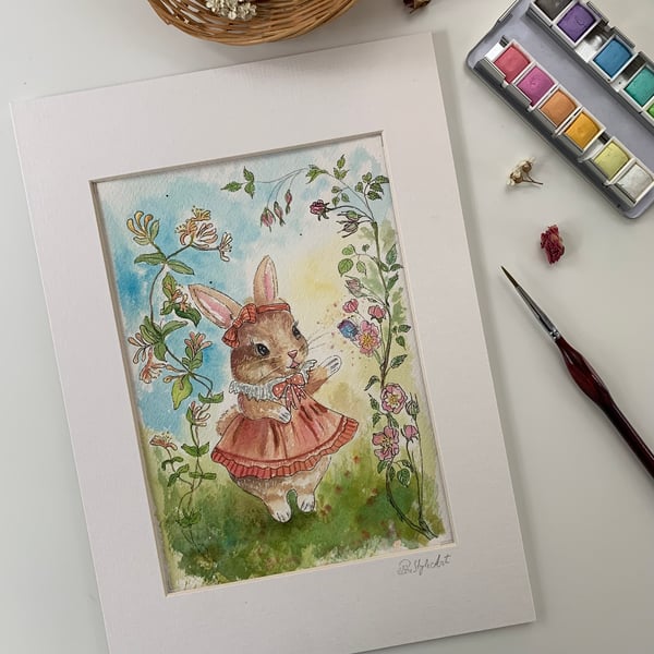 June Bunny - Bunny art - Children's room decor