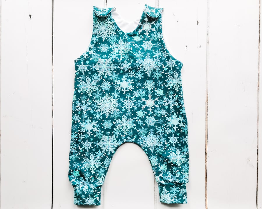 Snowflakes Romper, baby clothes, baby gift