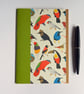 Exotic Birds A5 Notebook Lined pages. Refill Notebook. 
