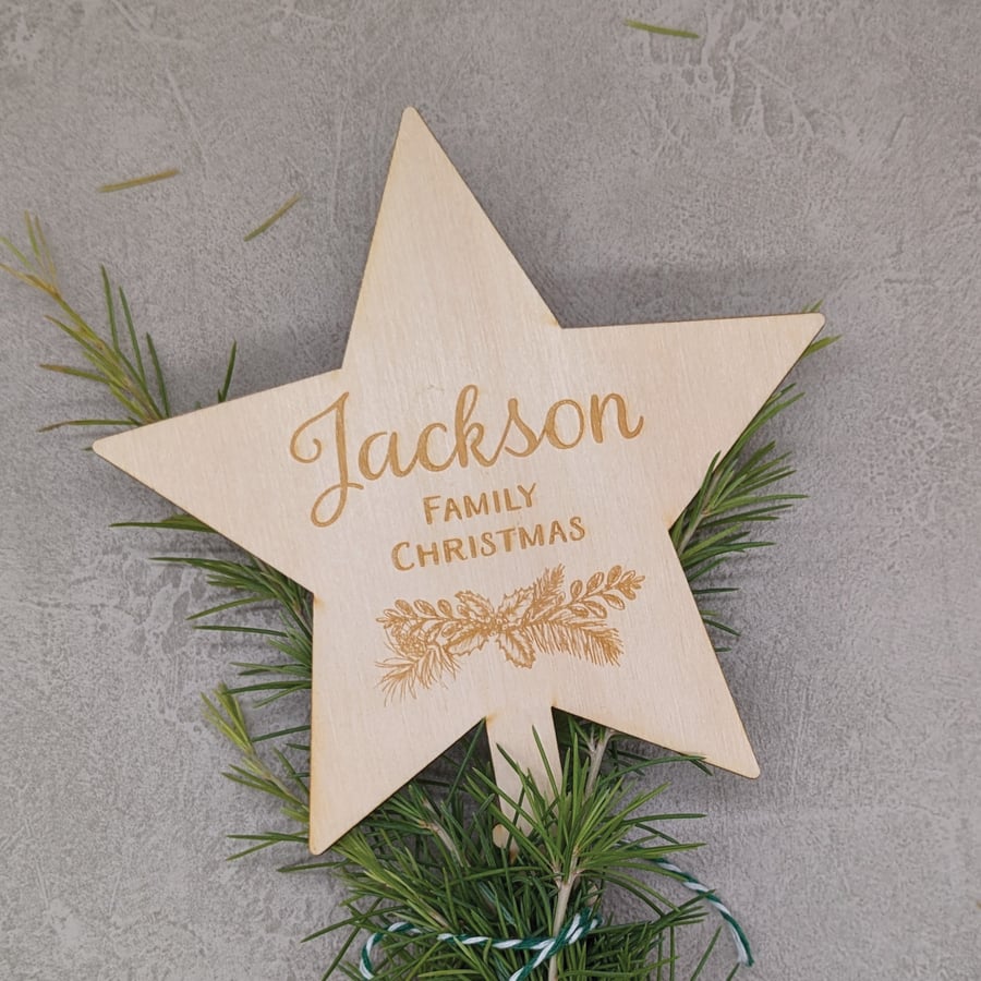 Personalised Christmas Tree Topper