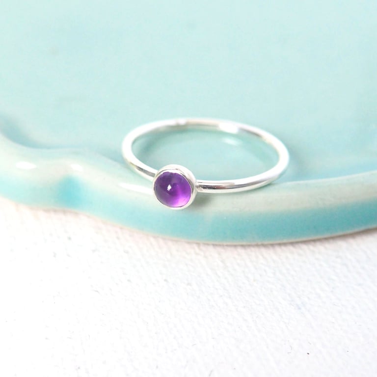 Amethyst Stacking Ring