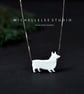 Opal Corgi Dog Pendant Necklace With 925 Sterling Silver Chain - Image 2