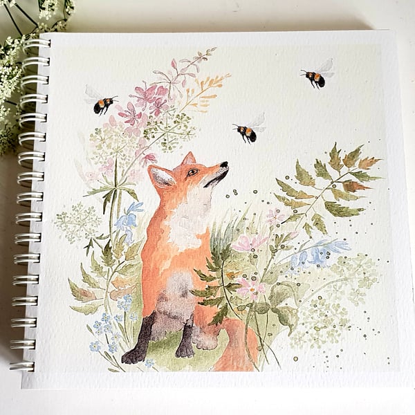 Fox and bee notebook