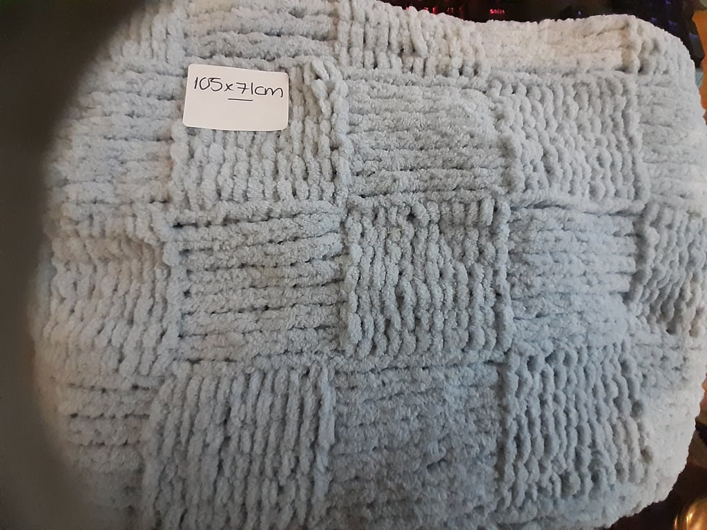 Super Soft Patterned Baby Blanket Blue