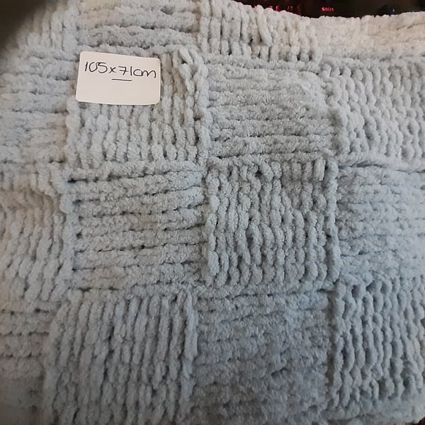 Super Soft Patterned Baby Blanket Blue