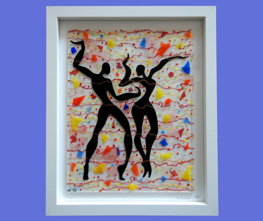 Handmade Fused Glass 'The Dances' Picture