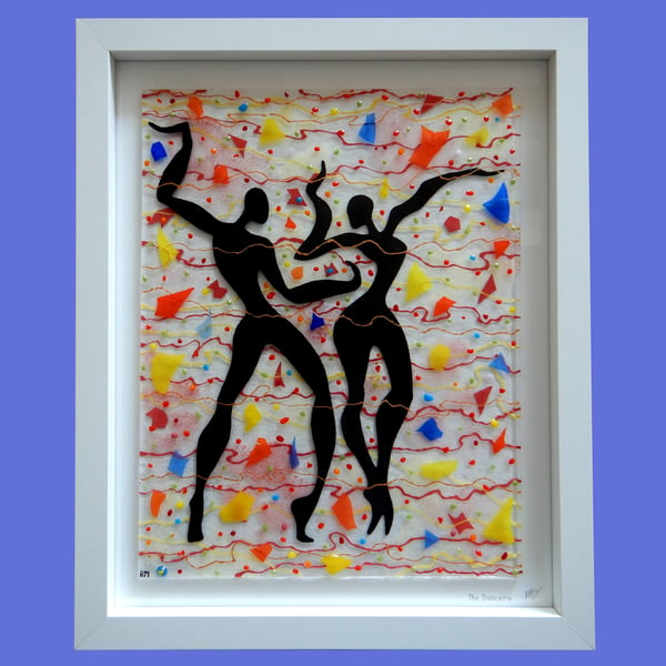 Handmade Fused Glass 'The Dances' Picture