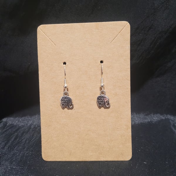 S925 Sterling Silver Earrings - Mini Silver Elephants