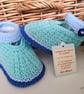 Designer Baby Boy's Hand Knitted Shoes   3 - 6 months size - Image 8