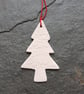 White porcelain Scandi Christmas Tree decoration The Porcelain Menagerie - Image 1