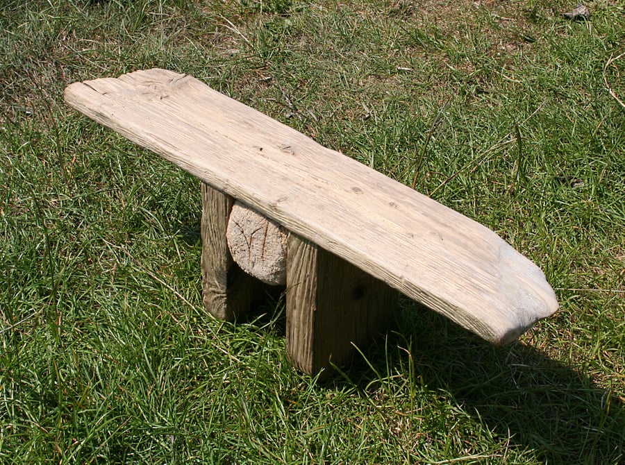 Handcrafted Driftwood Step Stool Handcrafted Driftwood Step Stool