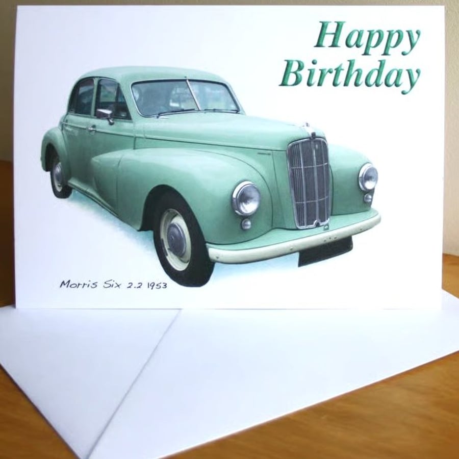 Morris Six 2.2L 1953 - Birthday, Anniversary, Retirement or Plain Card