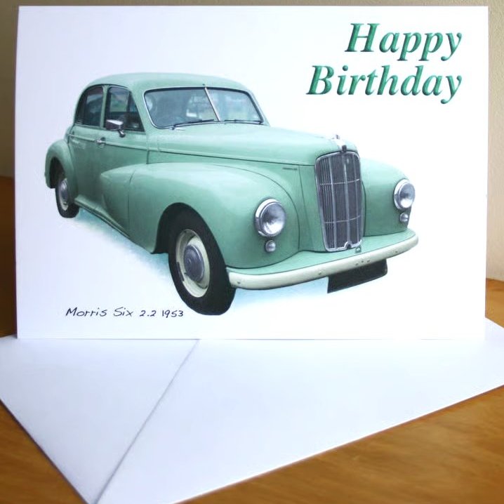 Morris Six 2.2L 1953 - Birthday, Anniversary, Retirement or Plain Card