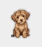 Funny Vinyl Sticker For Adults - Cute Dog Sitting