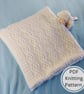 Cable Knit Baby Blanket PDF Knitting Pattern - Diamond Cable Design - Image 1