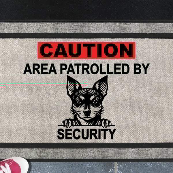 Rat Terrier Security Door Mat - All Weather Doormat - 45x70cm 