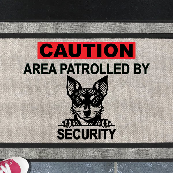 Rat Terrier Security Door Mat - All Weather Doormat - 45x70cm 