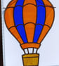 Stained Glass Hot Air Balloon Suncatcher, Handmade Window Hanging - Image 2