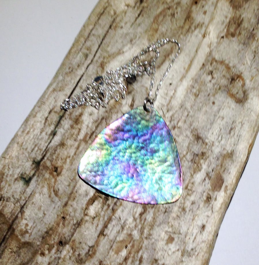  Handmade Coloured Titanium Delta Pendant Necklace (2) - UK Free Post