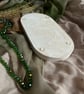 Earthy blue marble effect oval trinket tray - Image 3