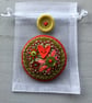 Hand Embroidered Heart Brooch - Image 6