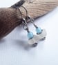 Seaglass Earrings: Baby Blue - Image 2