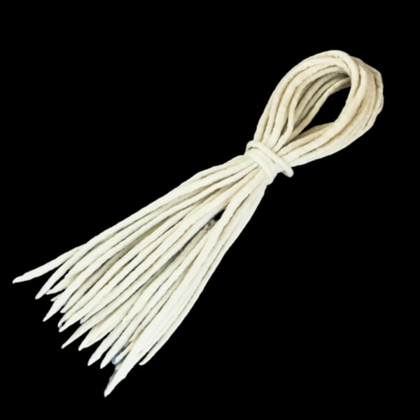 Blonde White Dreadlocks - Handmade Double Ended DE Merino Wool Dreads 