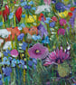Small mounted flower painting - wildflowers - letterbox gift - acrylic painting - Image 4