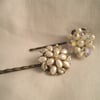 Vintage Aurora Borealis/Pearl Hair Pins/Bobby Pins