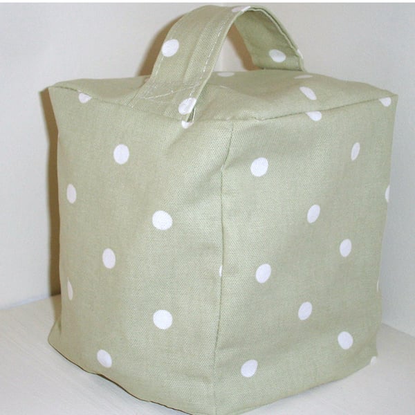 Door Stop Green Polka Dot Dots Doorstop Unfilled