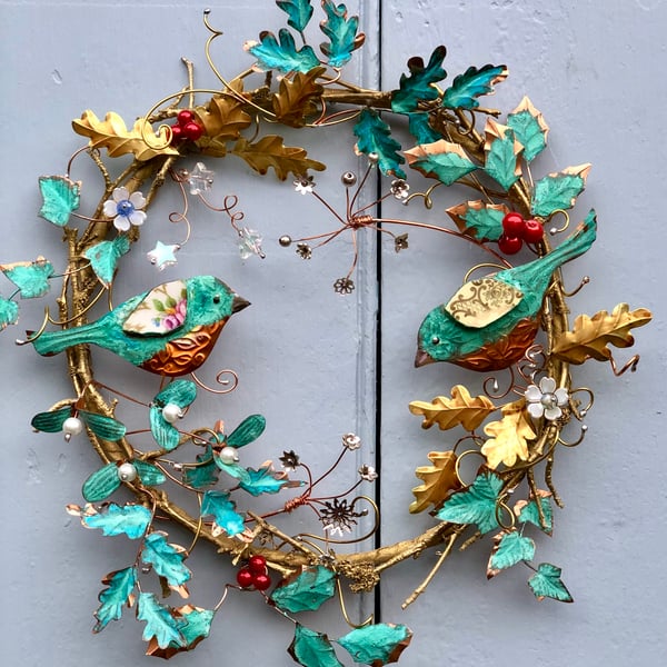 Robin Festive Wreath