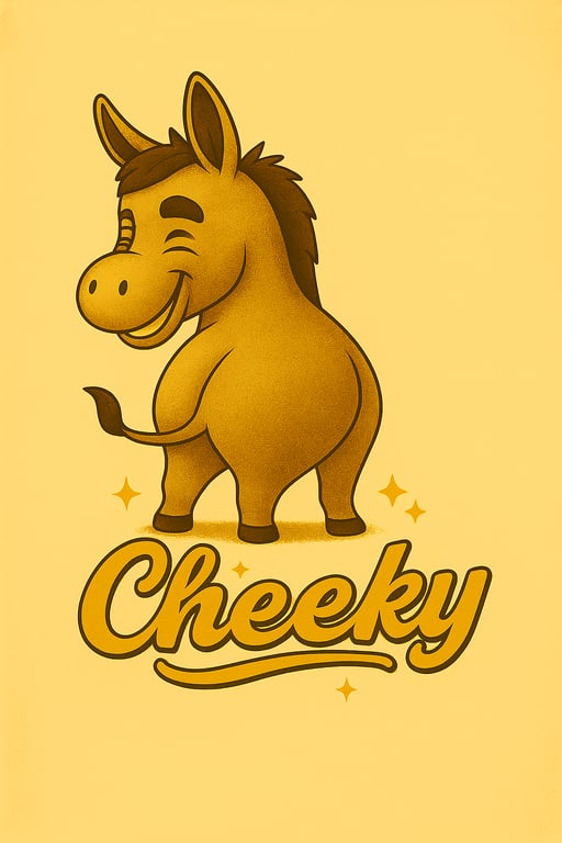 Playful Donkey Art Print – Original Illustrated Design