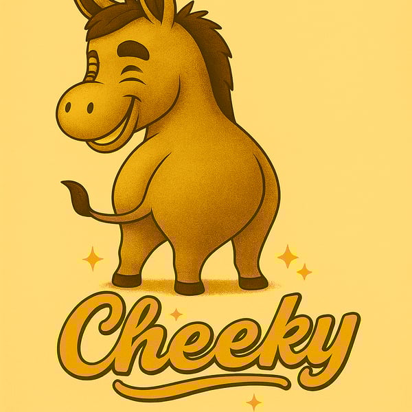 Playful Donkey Art Print – Original Illustrated Design