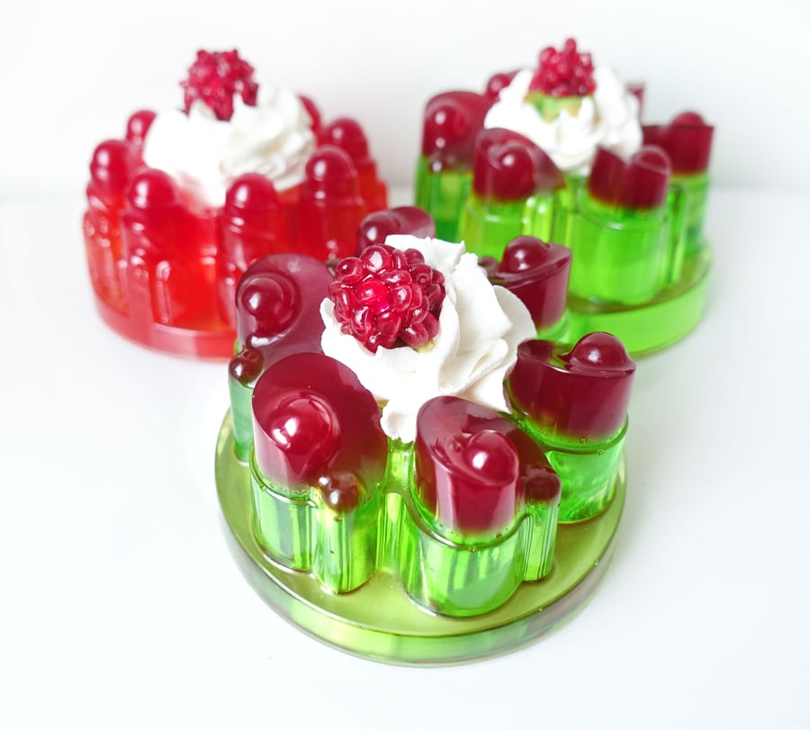 Lime Resin Jelly Dessert Paperweight - Ideal for office, kitchen kitsch, food ar