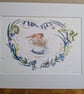 Skylark, a signed print of an original drawing