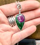 Ruby Zoisite Silver Pendant - Image 6