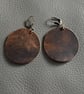 Brown Hand Cut Leather Earrings- Lightweight Handmade Leather Jewellery 