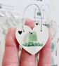 Sea Glass Bird Ornament, Handmade Coastal Keepsake, Gift Tag or Hanging Decor - Image 3