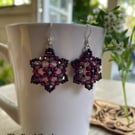 Big star flower earrings 
