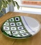 Green, White and Purple Trinket Bowl. - Image 3