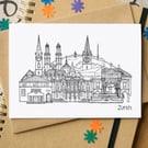 Zurich Skyline Greetings Card