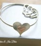 Heart Bangle Sterling Silver - Image 2