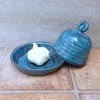 French butter dish crock keeper beurrier hand thrown pottery