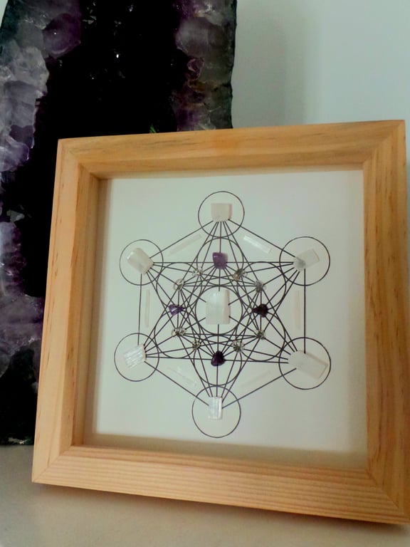 Framed Crystal Grid Art
